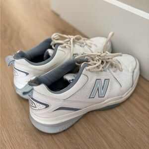 New Balance White and Blue Women's Sneakers